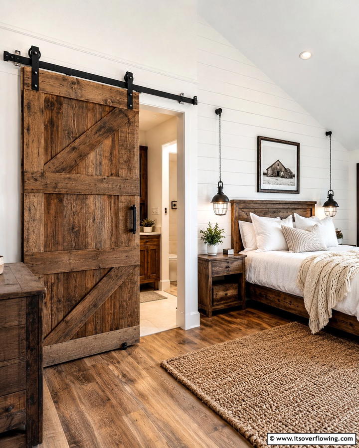 Install a Sliding Barn Door for Modern Appeal - 25 Creative Bedroom Door Decorating Ideas for Style