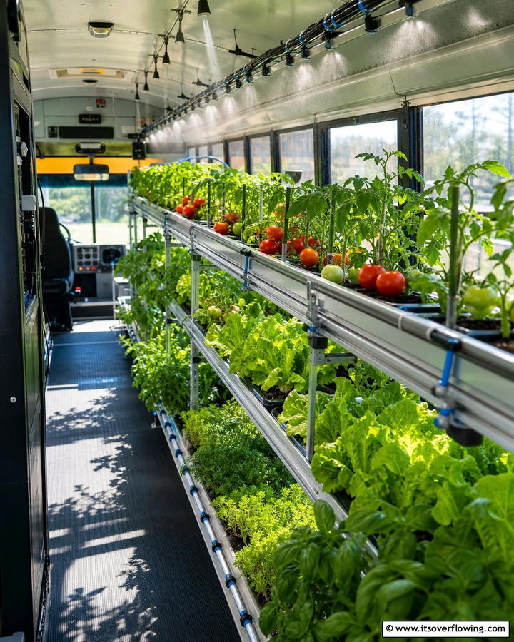 Install an Automatic Irrigation System - 20 School Bus Greenhouse Ideas for Sustainable Living