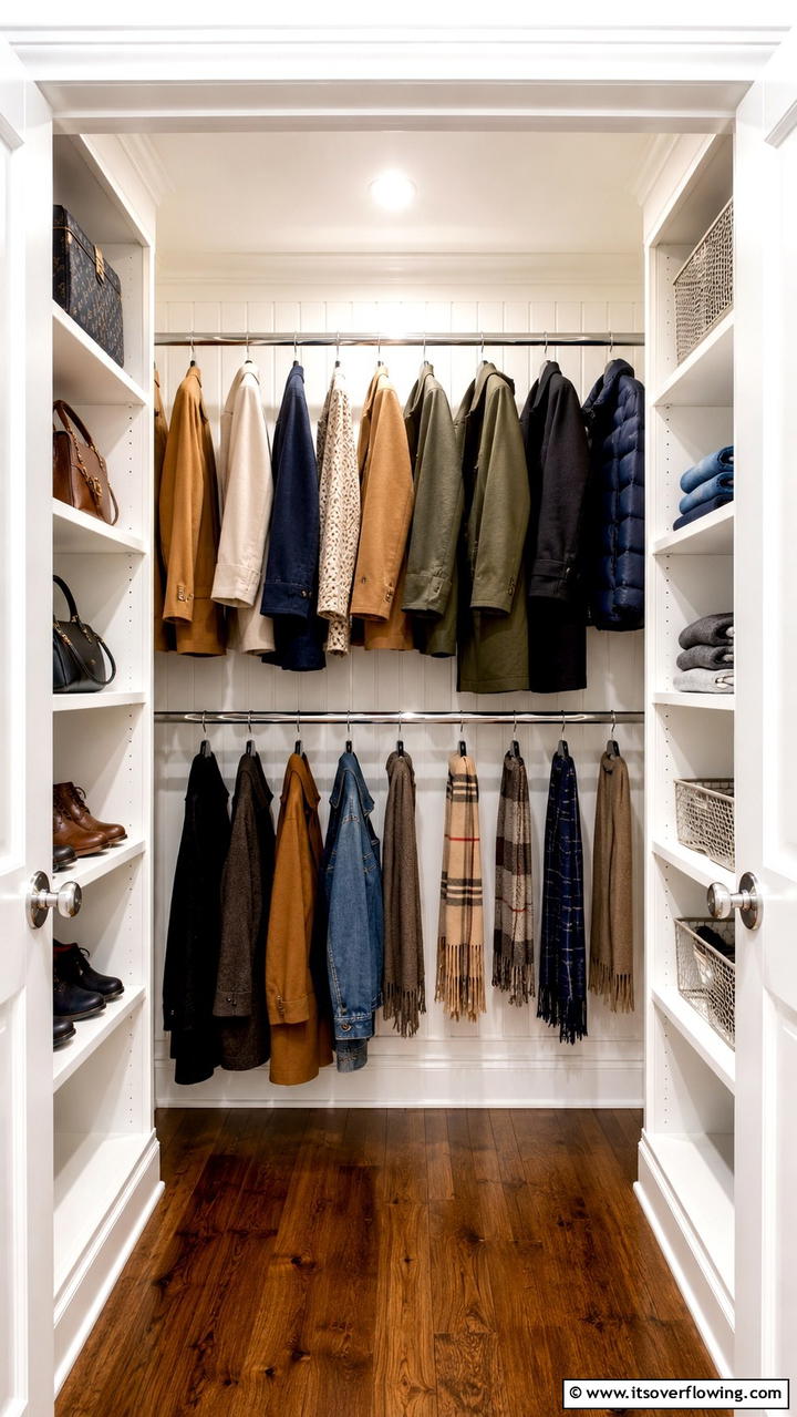 Installing Custom Rod Systems - 30 Smart Hall Closet Organization Ideas for Maximized Space