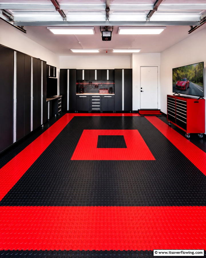 Installing Flooring Designed for Gaming - 30 Garage Game Room Ideas for Ultimate Entertainment Zones