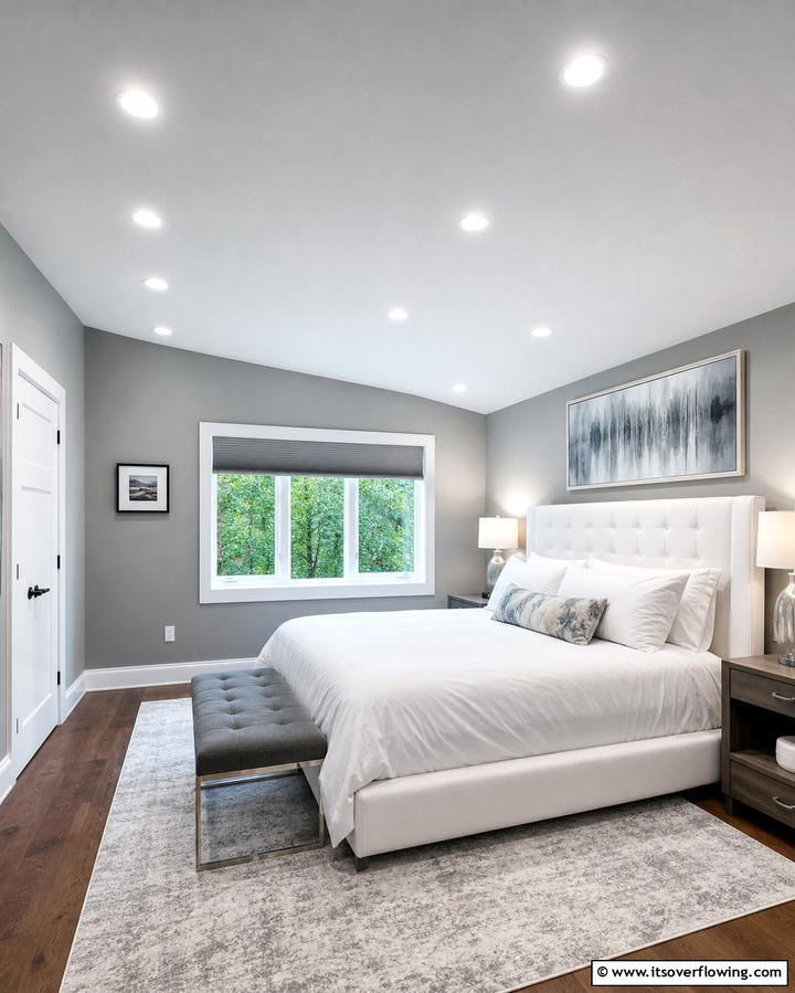 Installing Recessed Lighting for a Streamlined Look - 25 Low Sloped Ceiling Bedroom Ideas for Unique Spaces