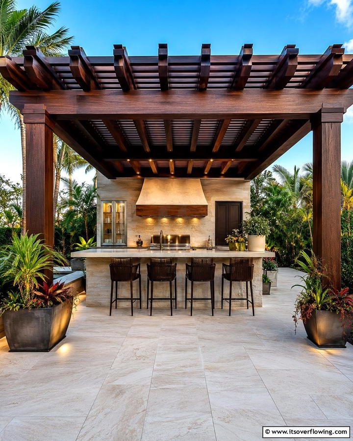 Installing a Pergola for Shade - 25 Outdoor Kitchen on Deck Ideas for Seamless Entertaining