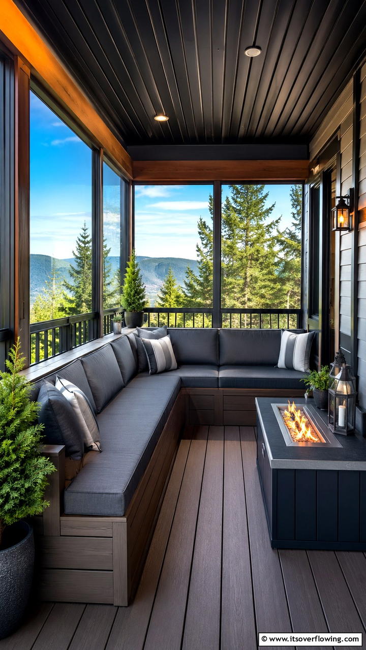 Insulated Bench for Year Round Use - 30 Built-In Deck Bench Ideas- Functional Outdoor Seating