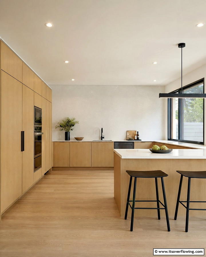 Integrated Appliances - 30 Kitchens Without Upper Cabinets for Open Concepts