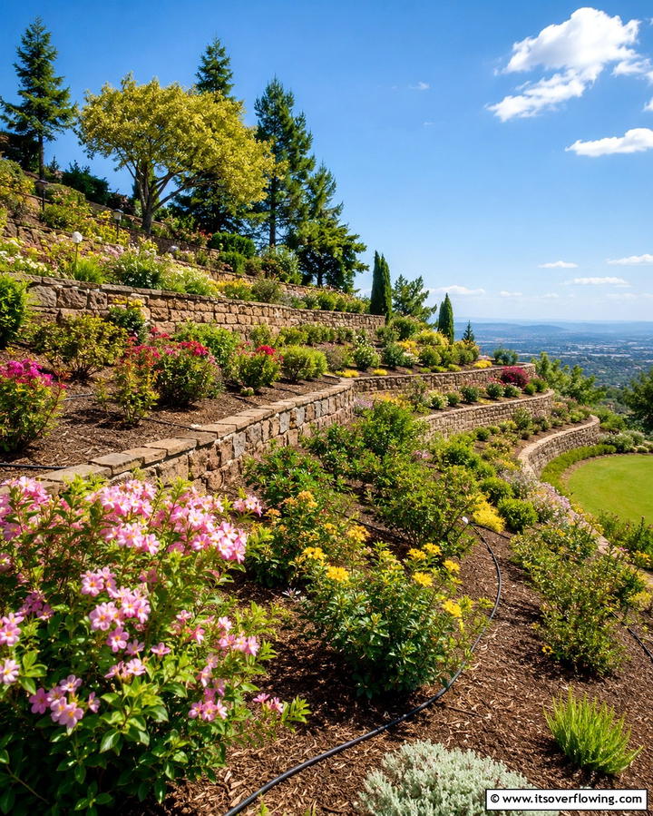 Integrated Drip Irrigation Systems - 30 Hillside Landscaping Ideas for Sloped Yards