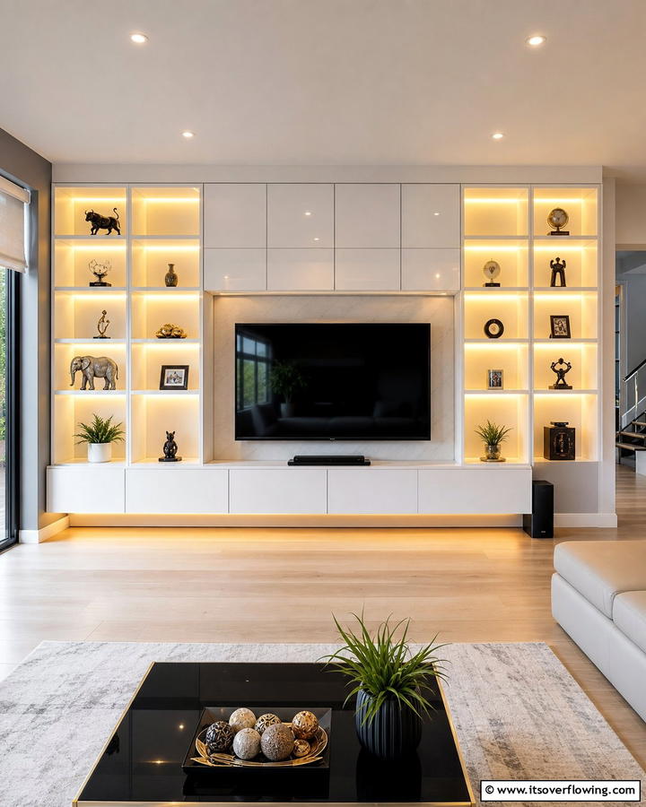 Integrated LED Lighting Cabinets - 21 Floor to Ceiling Cabinets Ideas for Modern Home Storage