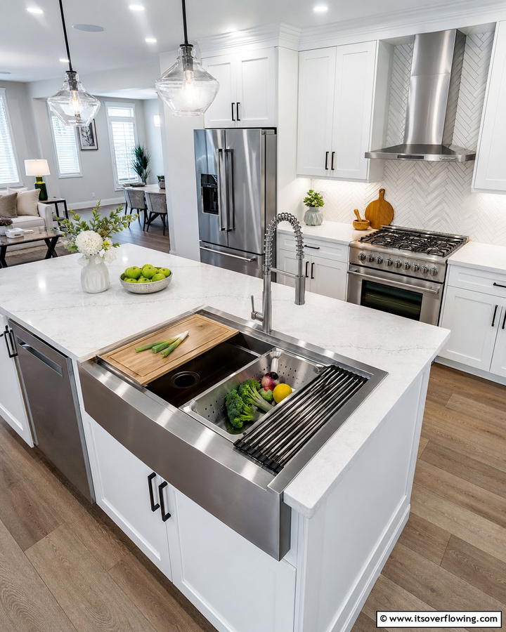 Integrated Prep and Sink Combo - 30 Kitchen Sink Ideas Combining Function and Style