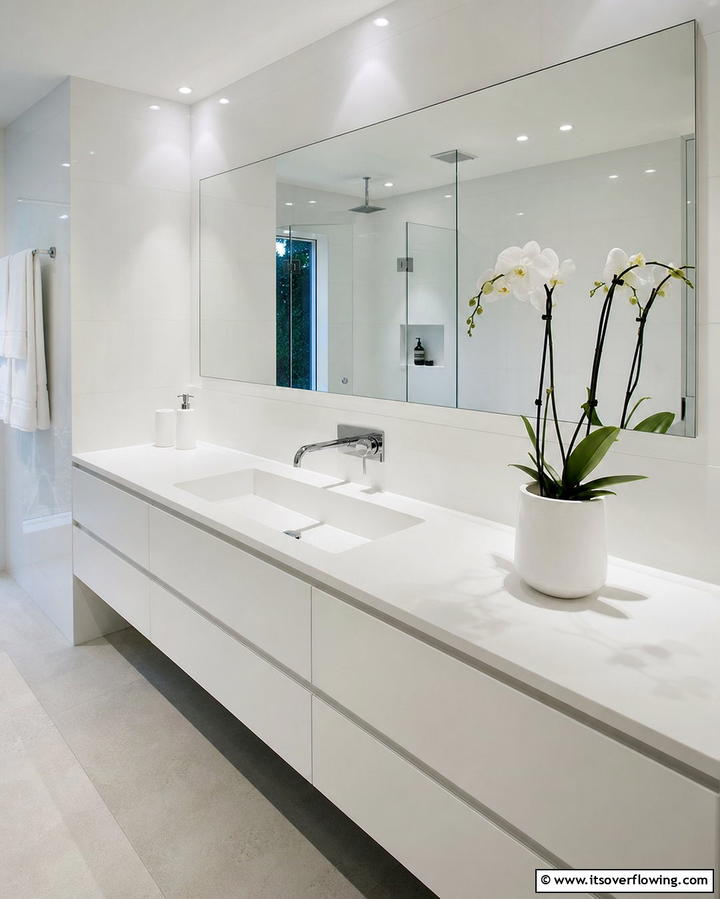 Integrated Sinks for a Streamlined Look - 25 Bathroom Sink Ideas for Style and Functionality