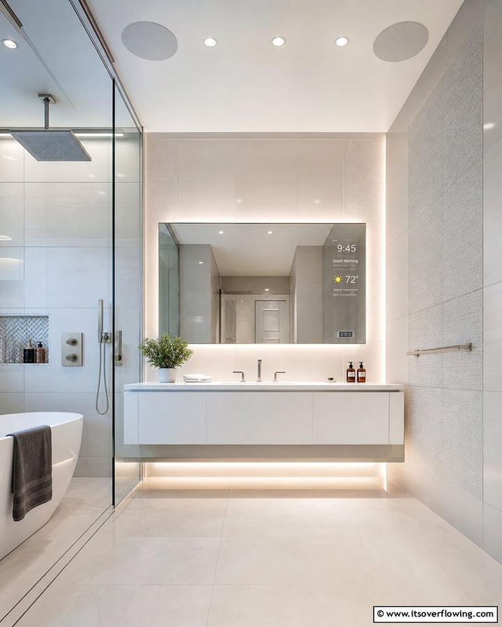Integrated Sound Systems - 21 Modern Bathroom Ideas for a Luxurious Spa Experience
