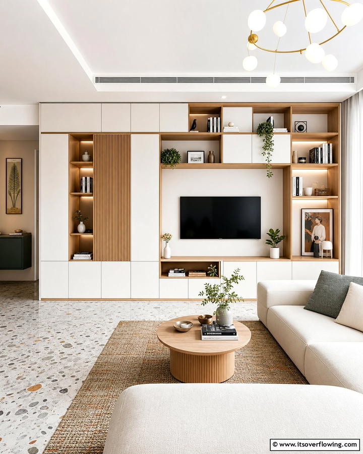 Integrated Storage in Wall Units - 30 Living Room Storage Ideas to Declutter Your Space