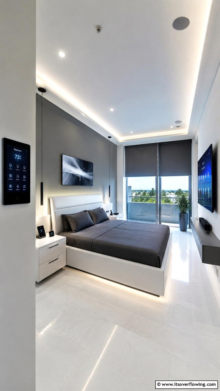 Integrated Tech Retreat - 30 Bedroom Ideas For Couples- Romantic Retreat Inspiration