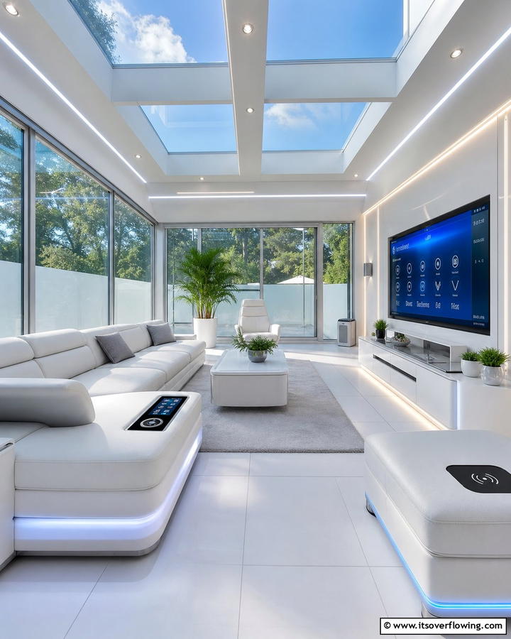 Integrated Technology Sunroom - 21 Bright Sunroom Ideas to Enjoy Natural Light Year-Round