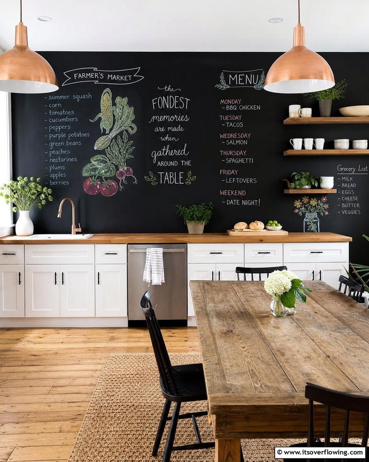 Interactive Chalkboard Walls - 30 Wall Covering Ideas to Transform Your Interior Design