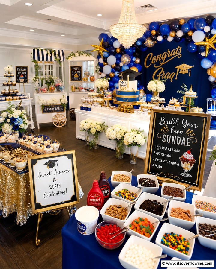 Interactive Dessert Table Graduation Party - 21 Graduation Party Ideas for Memorable Celebrations