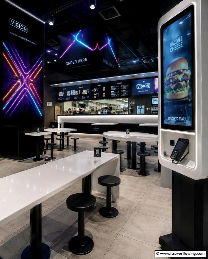 Interactive Digital Displays for Modern Appeal - 25 Restaurant Interior Design Ideas for a Unique Ambiance
