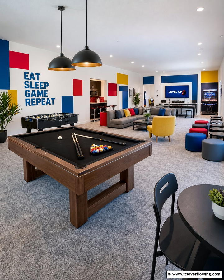 Interactive Game Room Retreat - 21 Bonus Room Ideas to Maximize Unused Spaces