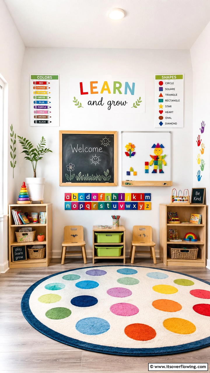 Interactive Learning Corner - 21 Safe and Fun Toddler Room Ideas for Playful Environments
