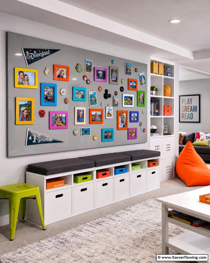 Interactive Magnetic Photo Wall - 21 Photo Wall Arrangements for Personalized Home Galleries