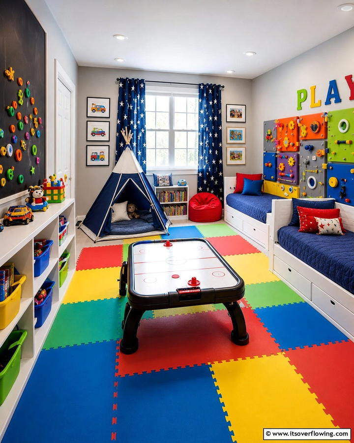 Interactive Play Space - 21 Shared Small Room Ideas for Siblings’ Harmonious Space