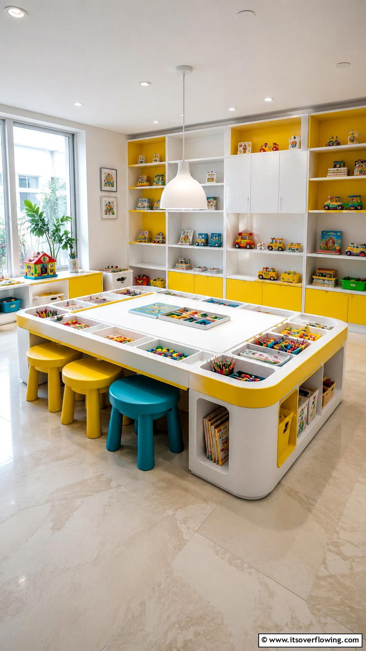 Interactive Play Tables - 21 Smart Toy Storage Ideas to Declutter Kids’ Spaces Efficiently