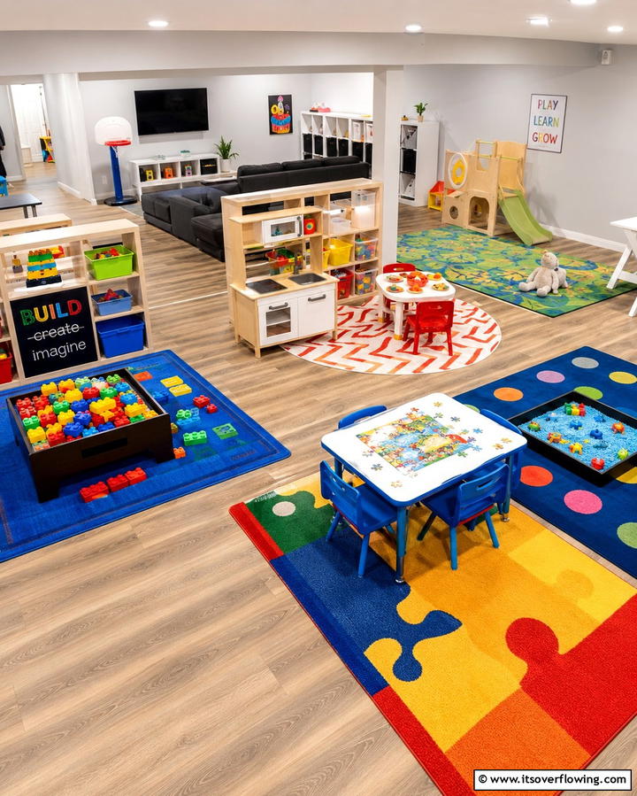 Interactive Play Zones - 25 Fun Basement Playroom Ideas for Kids of All Ages