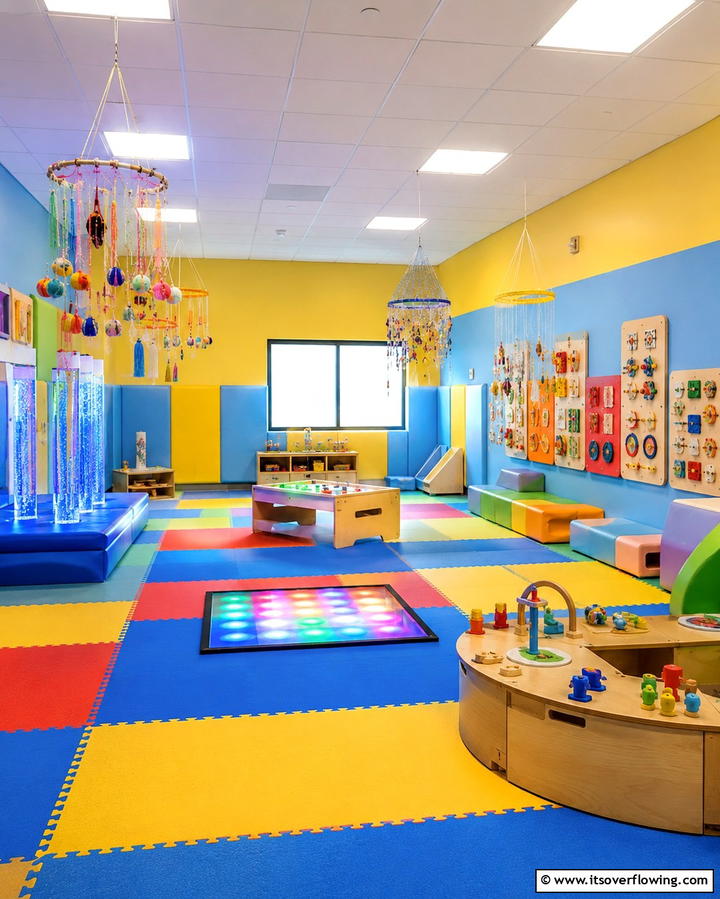 Interactive Sensory Playroom - 30 Sensory Room Ideas for Calming and Stimulating Spaces