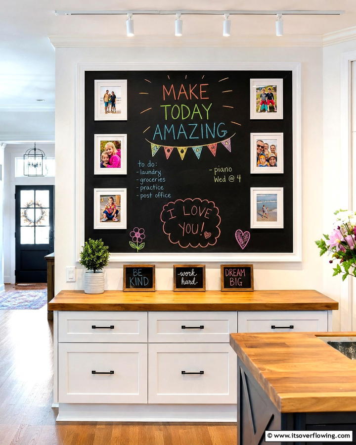 Interactive Wall - 30 Family Photo Wall Ideas to Display Memories