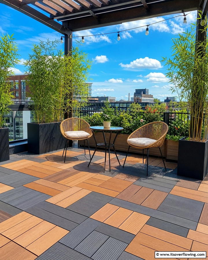 Interlocking Deck Tiles - 20 Pergola Flooring Ideas to Enhance Your Outdoor Space