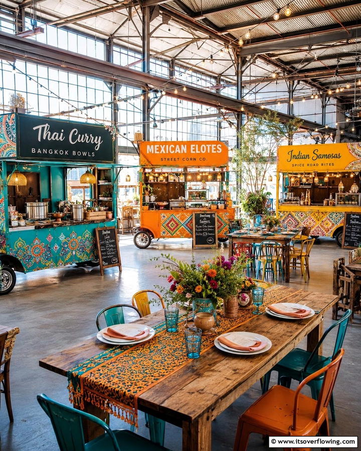 International Street Food Market - 25 Wedding Buffet Ideas for a Memorable Reception
