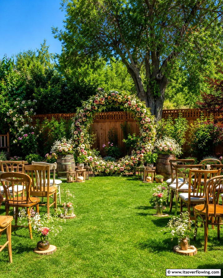 Intimate Backyard Ceremony - 30 Unique Wedding Ceremony Ideas for Your Perfect Day