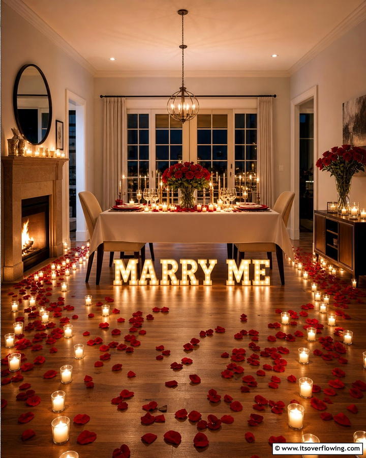 Intimate Candlelit Dinner Proposal - 21 Romantic Wedding Proposal Ideas to Say ‘Will You Marry Me-’