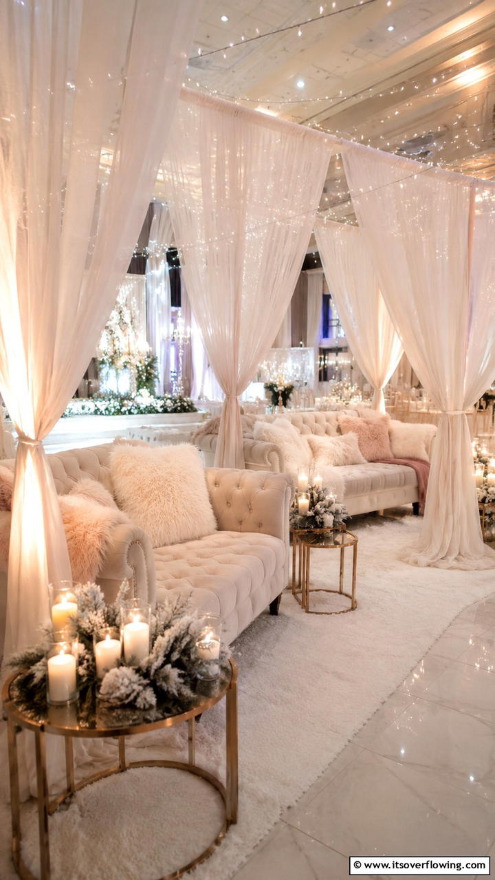 Intimate Cozy Corners - 21 Winter Wedding Ideas for a Magical Seasonal Celebration