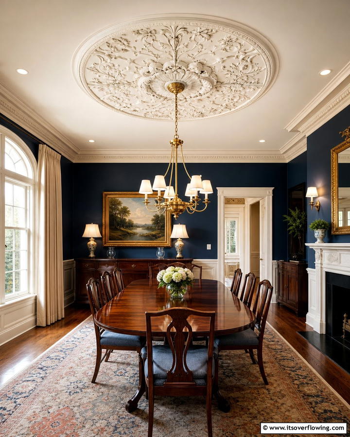 Intricate Ceiling Medallions - 25 Traditional Interior Design Ideas for Classic Homes