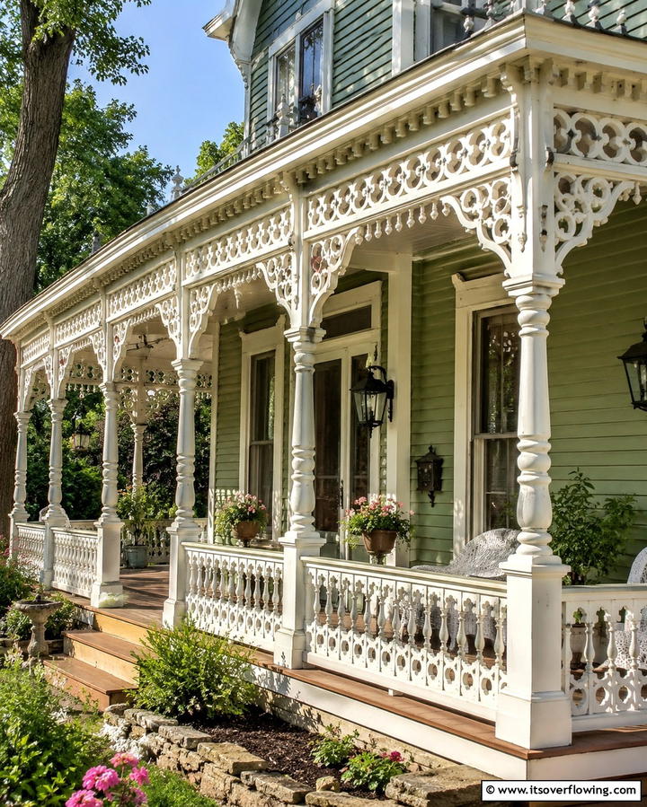 Intricate Gingerbread Trim - 20 Charming Victorian Porch Ideas for a Classic Look