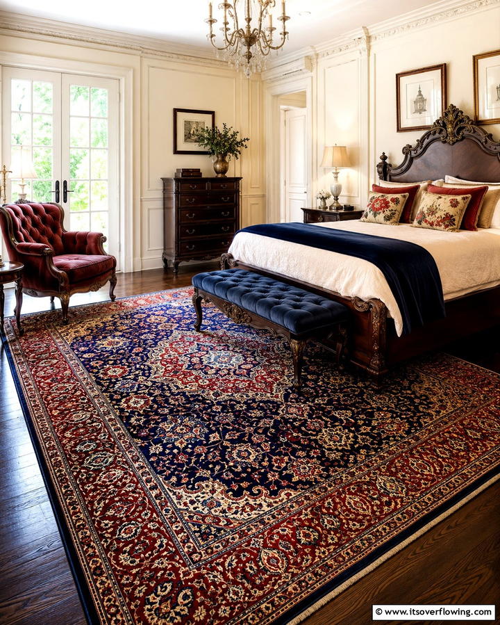 Intricate Rugs - 25 Victorian Bedroom Ideas for Timeless Elegance