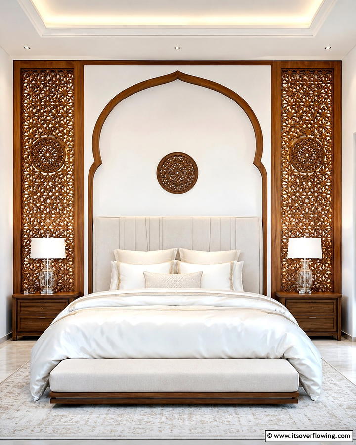 Intricate Wooden Carvings - 25 Moroccan Themed Bedroom Ideas for an Exotic Escape