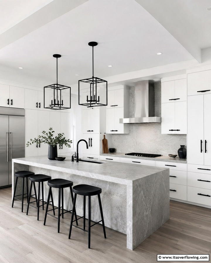 Introduce Bold Cabinet Hardware - 25 Inspiring Kitchen Remodel Ideas for a Modern Look