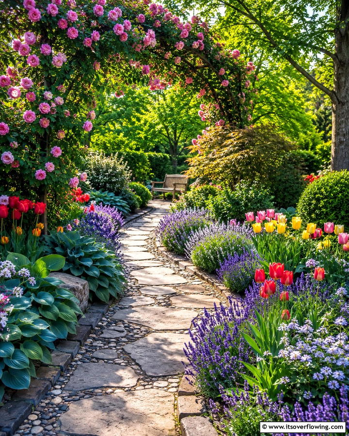 Introduce Garden Pathways - 20 Spring Garden Ideas to Refresh Your Outdoor Space