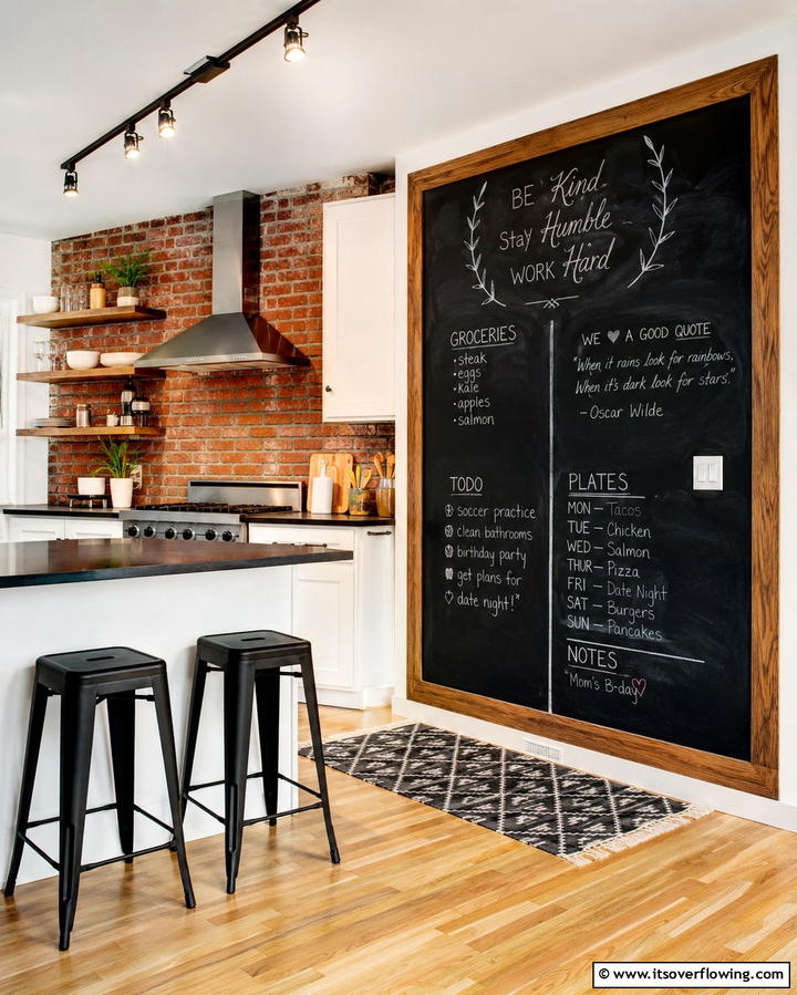 Introduce a Chalkboard or Whiteboard - 25 Housewarming Decoration Ideas to Welcome New Neighbors