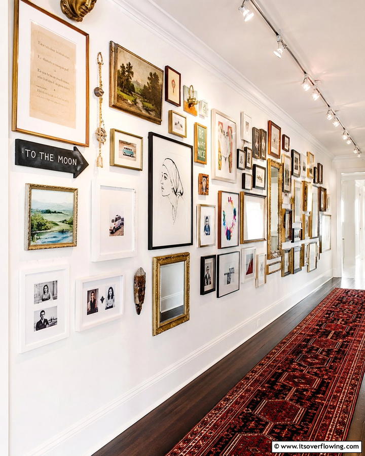 Introduce a Gallery Wall - 30 Eclectic Bohemian Maximalist Decor Ideas for Vibrant Homes