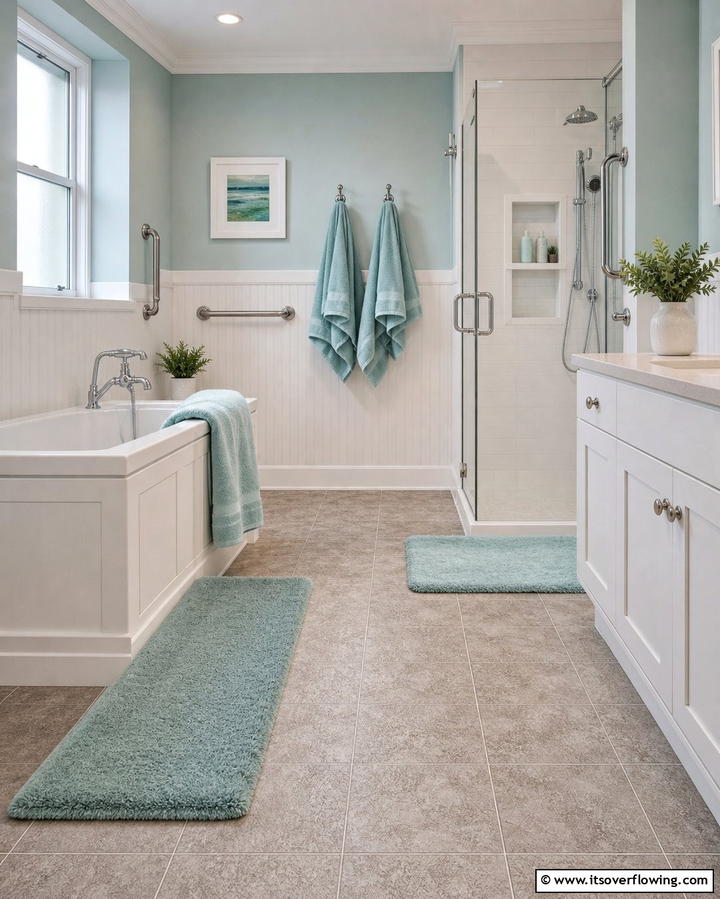 Introduce a Non Slip Floor for Safety - 25 Family Bathroom Ideas for Functional and Stylish Spaces