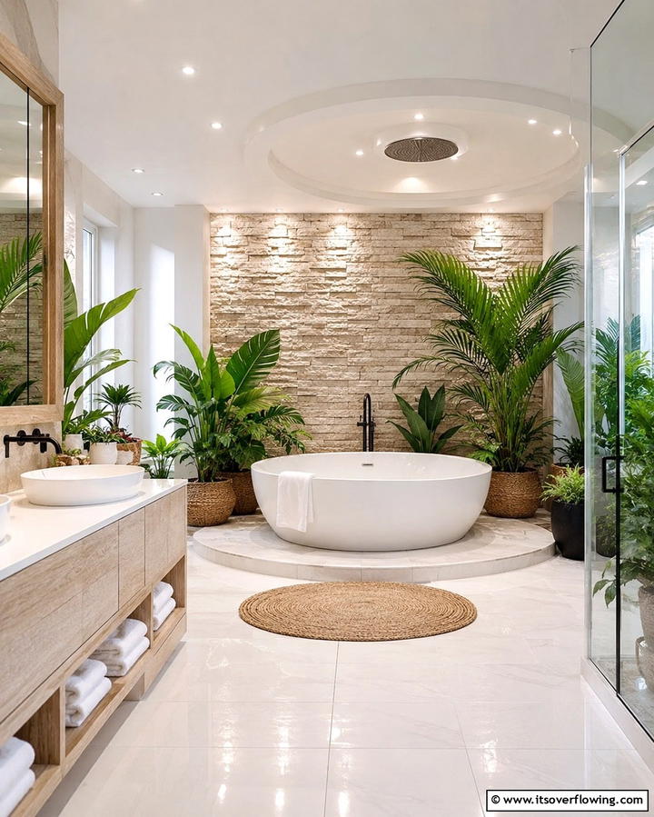 Inviting Bathroom Oasis - 30 Beige Bathroom Ideas for Timeless and Serene Design Schemes