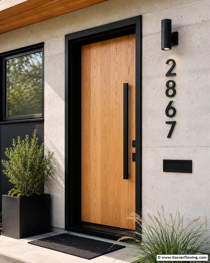 Inviting Black Door Accents - 30 Inviting Black Porch Ideas for a Modern Outdoor Oasis