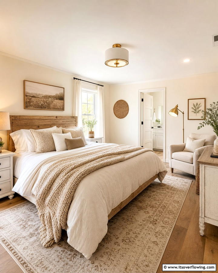 Inviting Cream Finishes - 21 Bedroom Paint Colors to Create Your Dream Sleep Sanctuary
