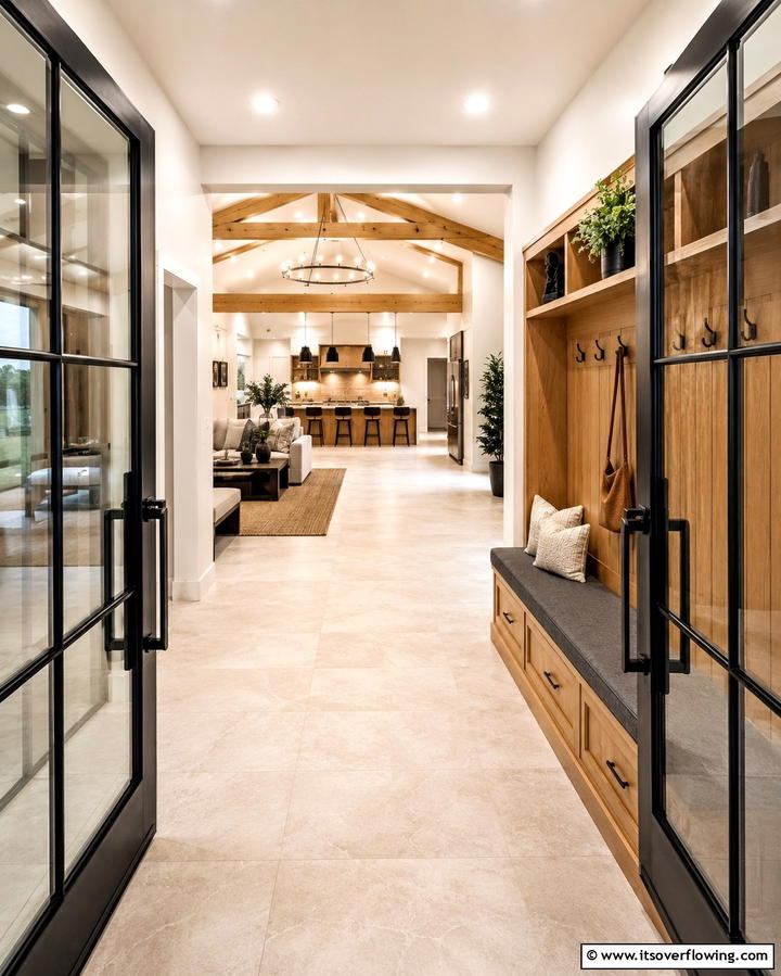 Inviting Entryways - 30 Barndominium Interior Ideas for Spacious Living Designs