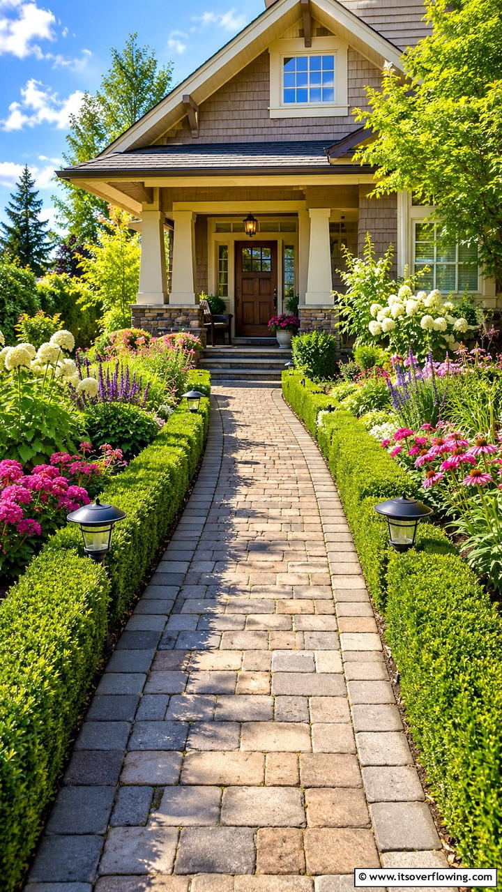 Inviting Evergreen Pathway - 30 Front Yard Evergreen Landscaping Ideas for Year-Round Beauty