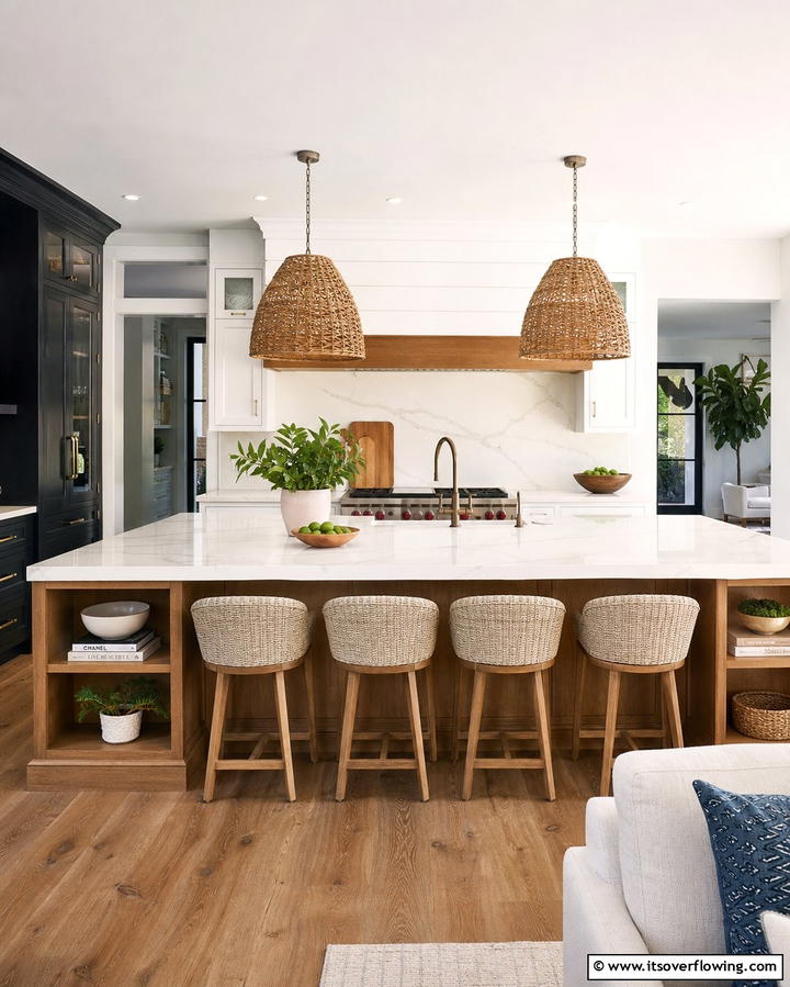 Inviting Kitchen Islands - 25 Nancy Meyers Interior Design Ideas- Timeless & Elegant