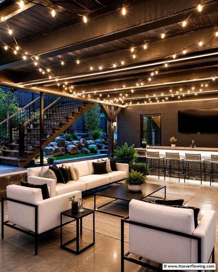Inviting Lounge Area - 25 Under Deck Landscaping Ideas for Hidden Spaces