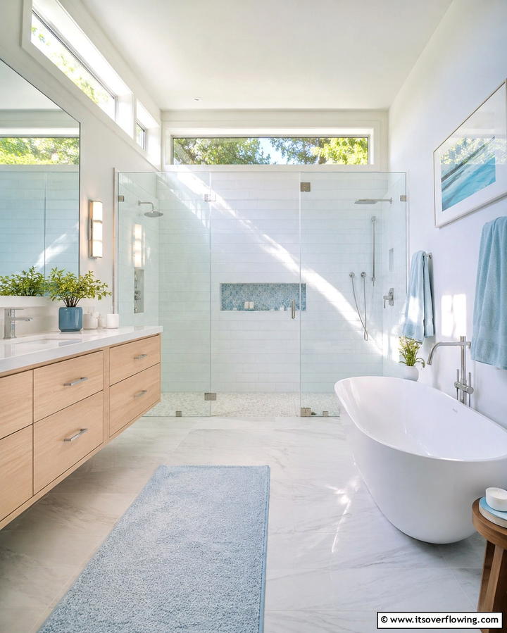 Inviting Natural Light - 30 Basement Bathroom Ideas for Small and Functional Spaces