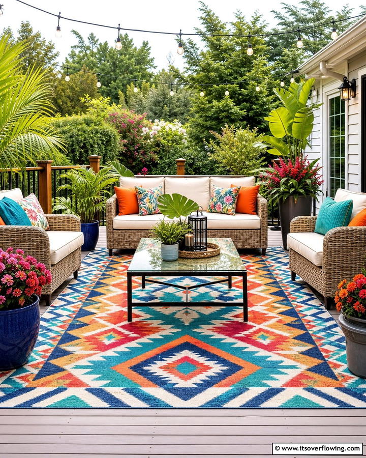 Inviting Outdoor Rugs - 20 Patio Extension Ideas to Enhance Your Outdoor Living Space